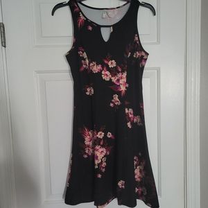 Short Black Floral dress